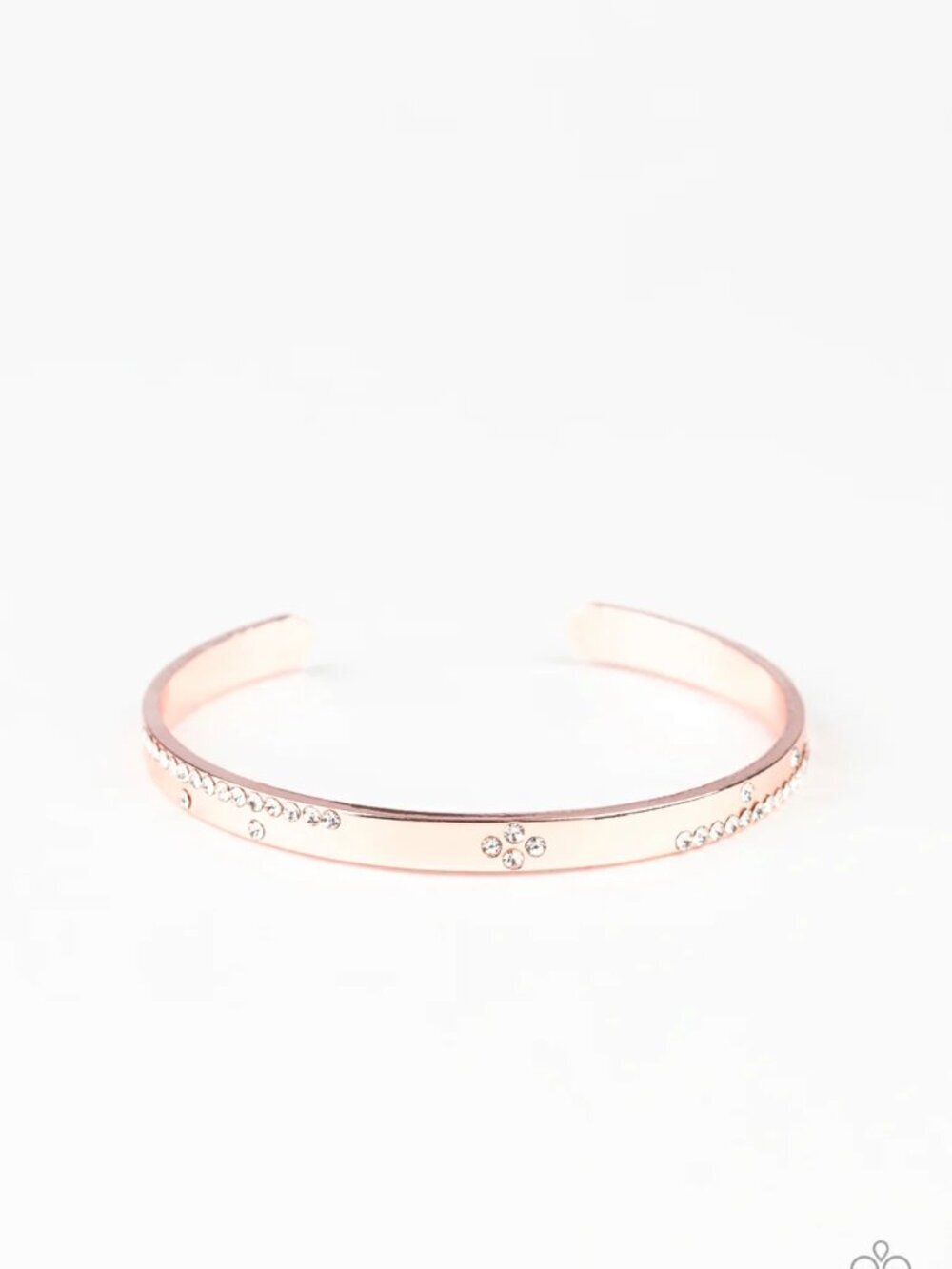 Paparazzi Jewelry Accessories - Dainty Dazzle - Rose Gold Bracelet - Vintage - Picture 2 of 4